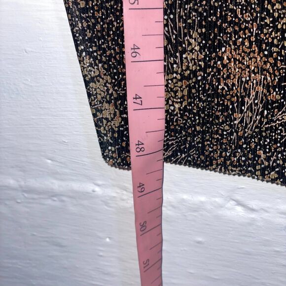 Vintage Petite Perceptions Micro Pleated Maxi Dress Animal Print Size 10P - Picture 9 of 9